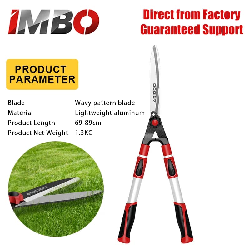 Professional hedge scissors Resistent with High Strength Steel Straight Blade for Powering Without Copper Strength and Meadow