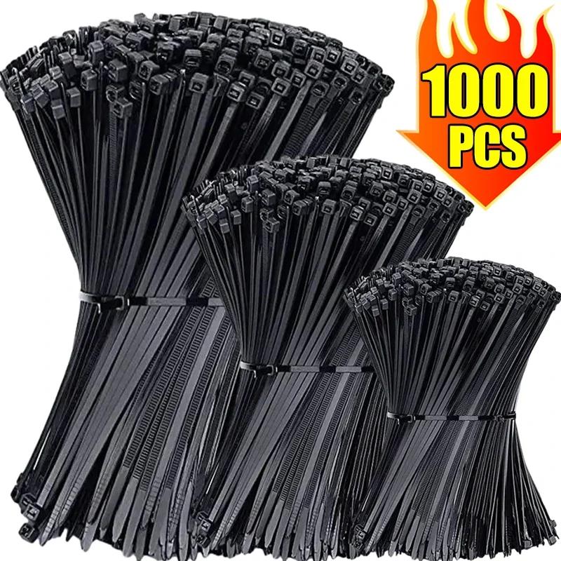 1000/100 Pz Nylon Cable Grips Self-locking Belts Adjustable Cables Fixing ring Home Office Cable Grips