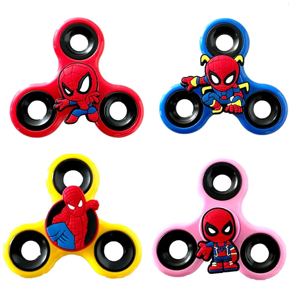 1 Pezzo Simpatico Fidget Spinner Uomo Ragno in PVC, Modellino Antistress da Dito, Giocattolo Regalo