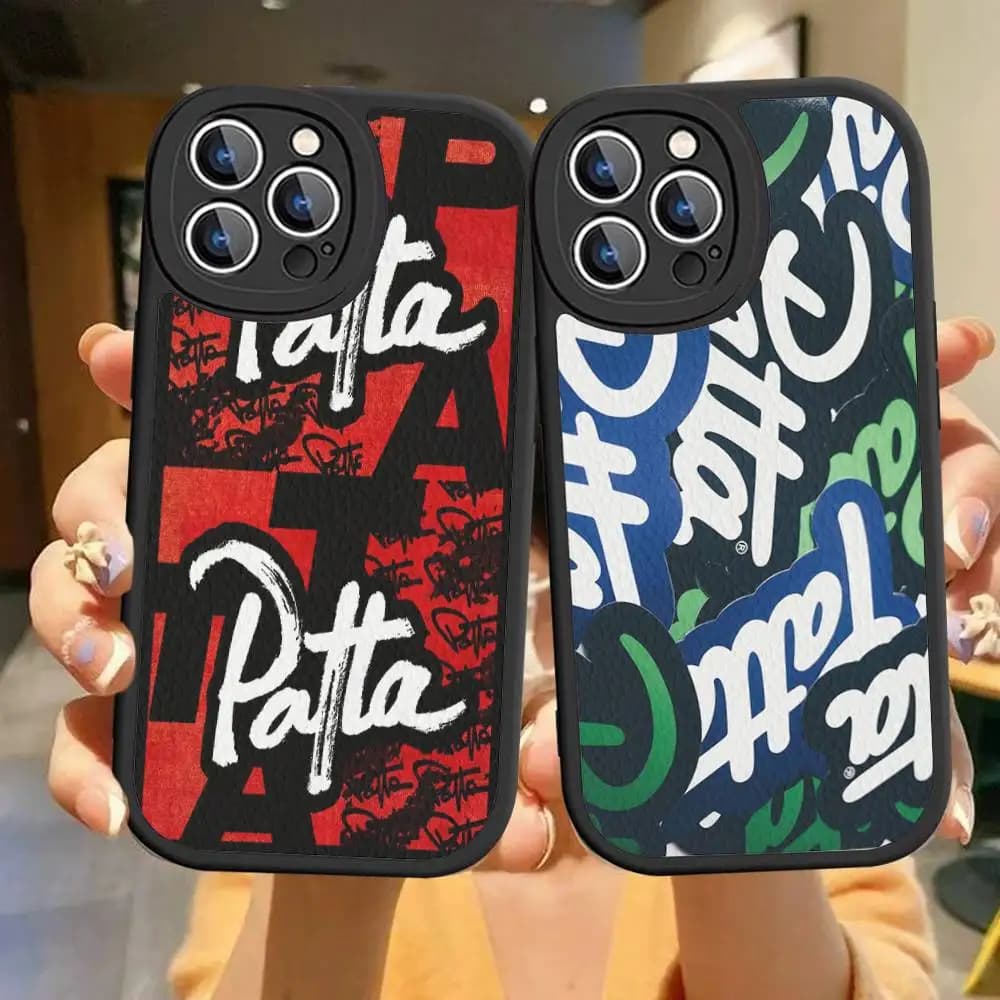 Custodia per telefono Fashion P-patta in pelle morbida per iPhone 16 15 14 13 12 11 Pro Max Plus