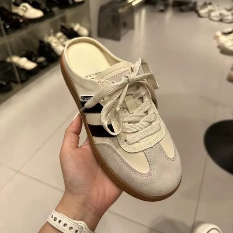 Women's Slippers Sports Shoes Round Toe Flat Footwear Women's Sneakers Casual Shoes Platform Summer Slip on Slippers Creeper Baotou