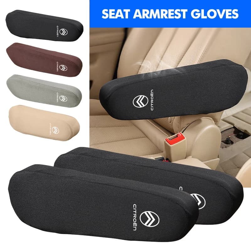 Universal Car Seat Armrest Protector Cover Decorative Accessories For Citroen C4 C3 C5 C1 C2 C6 VTS C4L DS3 DS4 DS5 Grand
