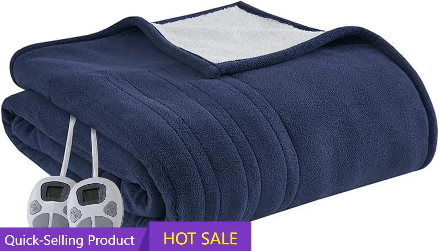 Coperta Elettrica Reversibile in Pile e Sherpa, Riscaldamento Rapido, Timer di Spegnimento Automatico, Impostazioni di Calore Multiple, Certificata ETL