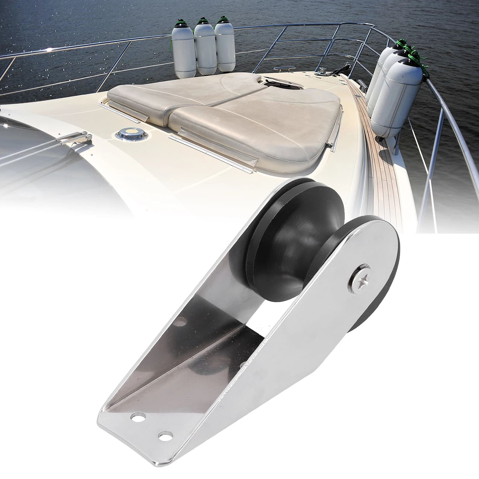 Boat Bow Anchor Roller 316 Stainless Steel Waterproof Wear‑Resistant for Yacht Fishing Boat Accessories