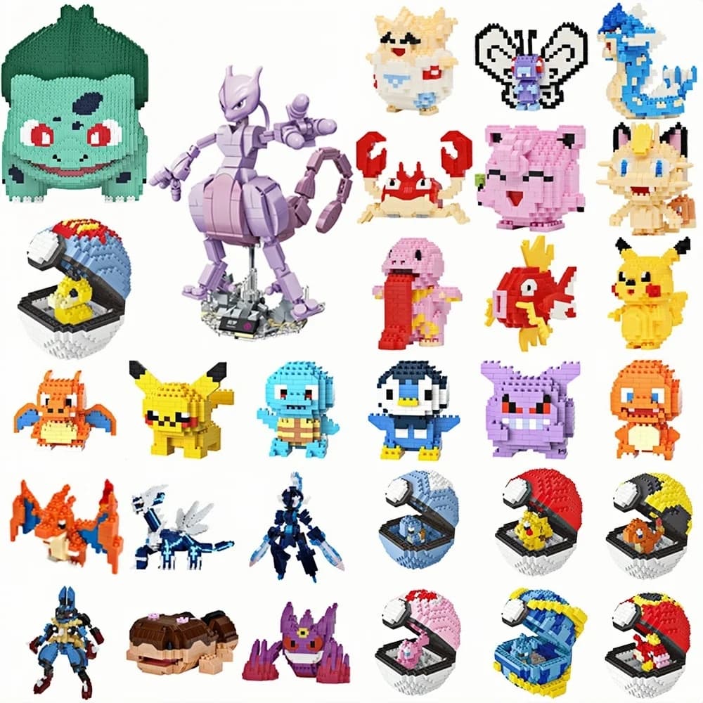 Pokemon Small Blocks Nanoblock Charizard Kyogre Groudon Rayquaza Model Education Graphics Toys For Kids Birthday free shipping