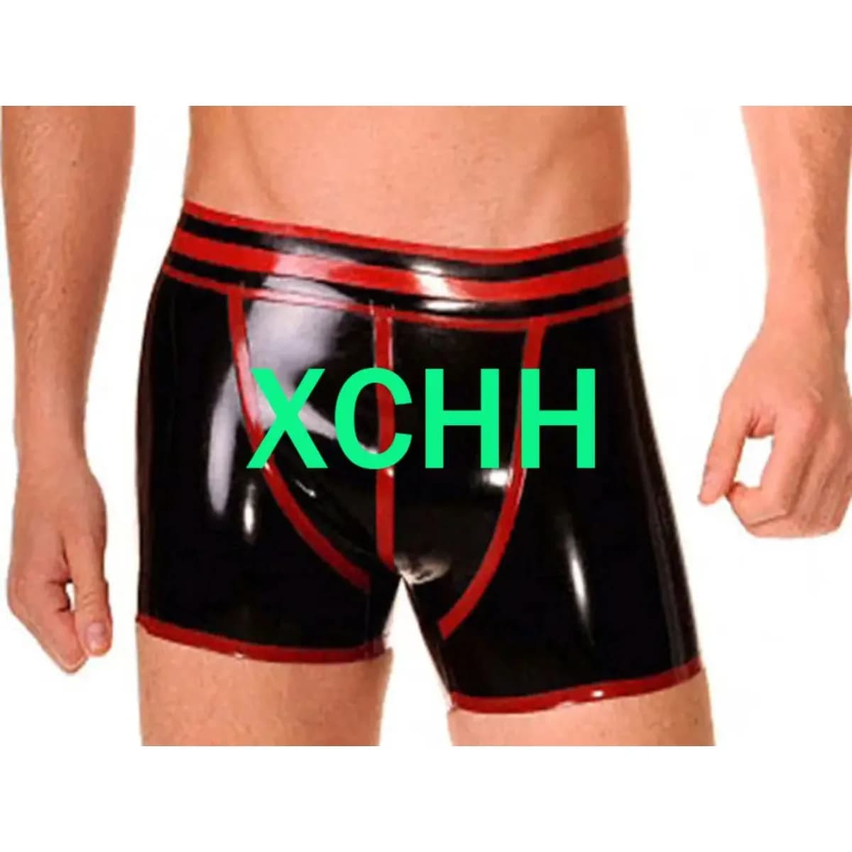 Pantaloncini boxer in puro lattice naturale al 100%, pantaloni corti da uomo fatti a mano (senza cerniera)