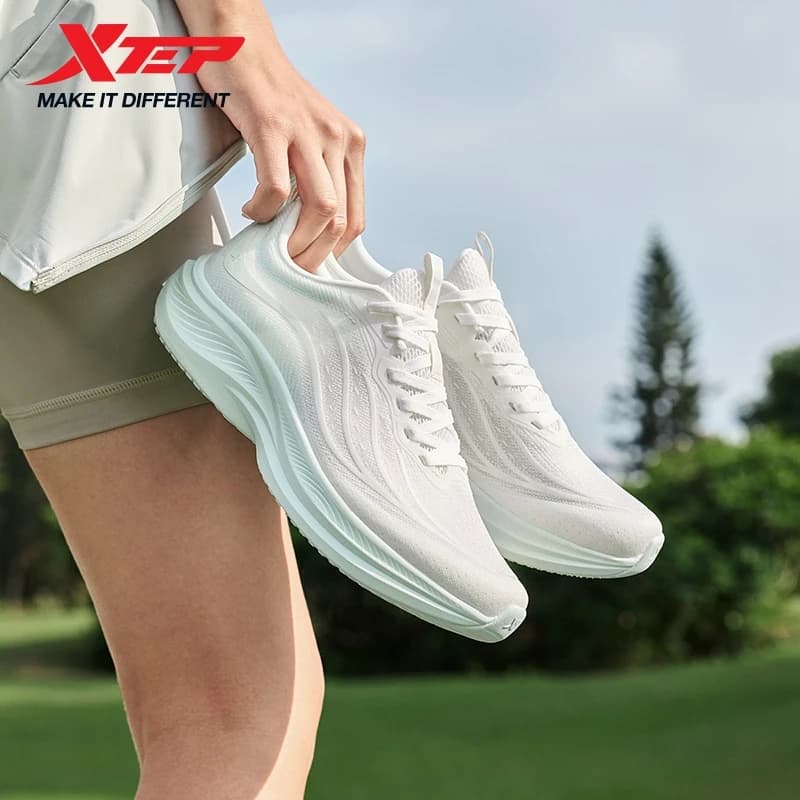 Xtep Running Shoes Women's Shoes Summer Breathable Mesh Lightweight Shock Absorbent Sports Jump Rope 874218110004