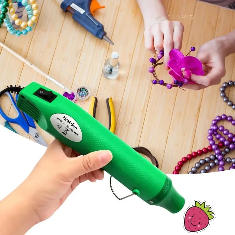 Pistola termica Mini pistola ad aria calda per artigianato fai-da-te Strumento portatile per goffratura Shrink Wrapping Essiccazione Vernice Spina standard americana
