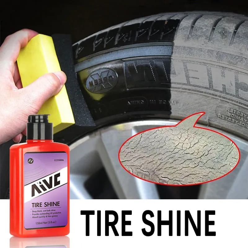 150ml Car Tire Shine Black Gloss Long-Lasting Tire Brightener Auto Gloss Polish Protector Tire Coating