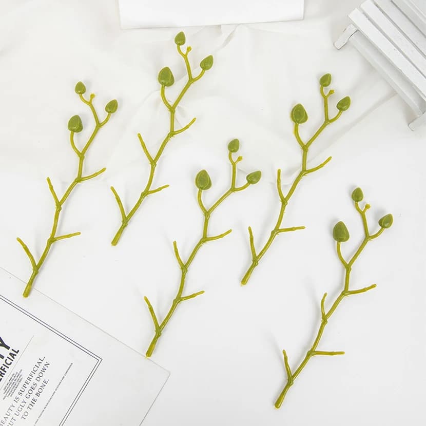 20 pezzi di stelo di fiori Pianta artificiale per la casa Decorazione di composizioni floreali Ghirlanda di Natale fai da te Accessori per arco all'aperto per matrimoni