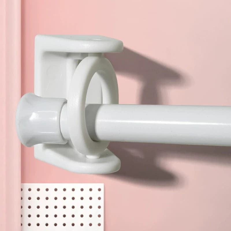 Rotating Ring Hook Self Adhesive Wall Hooks Strong Stick Towel Rod Holder Shower Curtain Pole Support No Drilling
