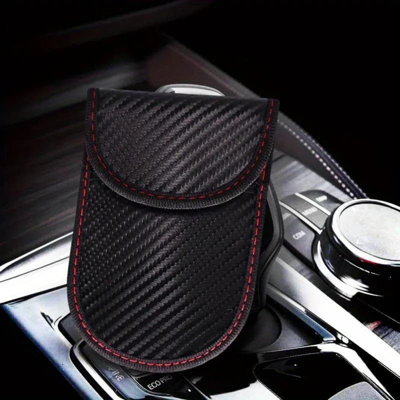 Custodia per chiavi per auto con carta Faraday Borsa per blocco segnale FOB Chiave schermante RFID Borse per carte di credito Organizzatore per protezione della privacy