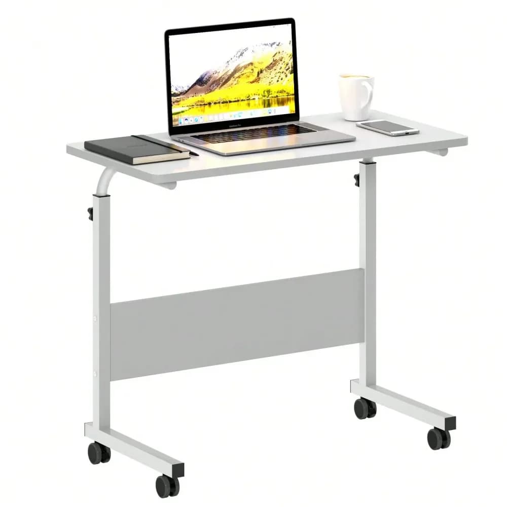 Scrivania mobile regolabile da 31,5 pollici, piccolo tavolino con ruote, tavolo per laptop sit-stand mobile, carrello porta computer da scrivania per postazione in piedi