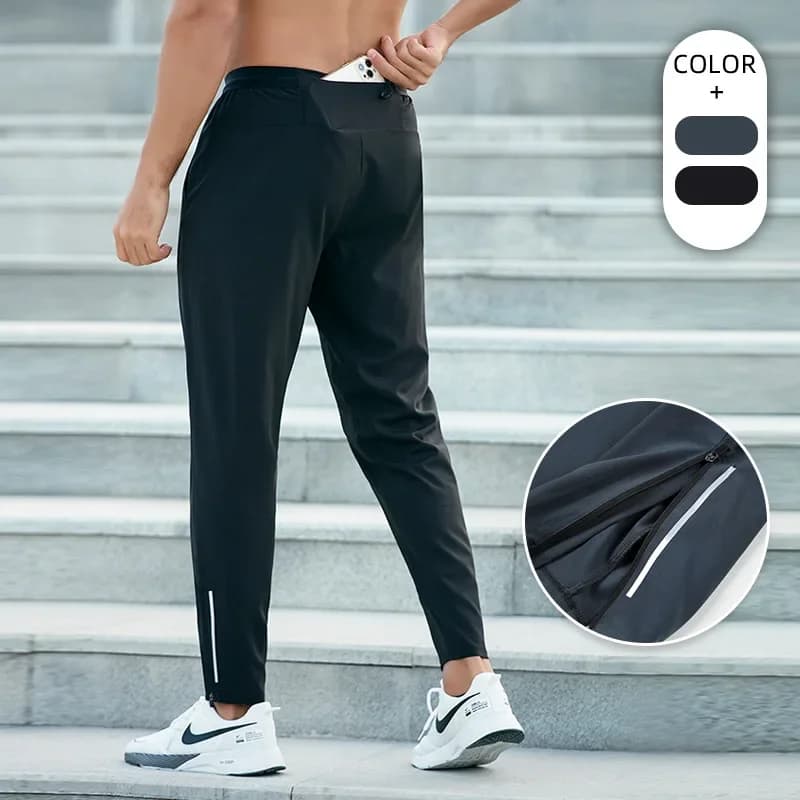Running pants Men's sports pants Sports pants Fitness Quick Dry Gym Sportswear Training suit with pouch pocket