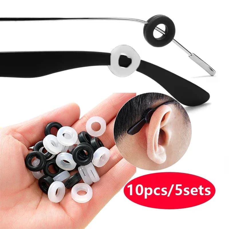 10 pcs non-slip silicone handle for ear glasses leg hook for ear plug fastener accessories temple tip holder for glasses