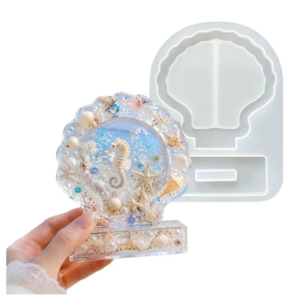 Reusable Photo Frame Drip Mold DIY Easy Release Picture Frame Silicone Molds Square Oval Shape Wave heart Silicone Resin Mold