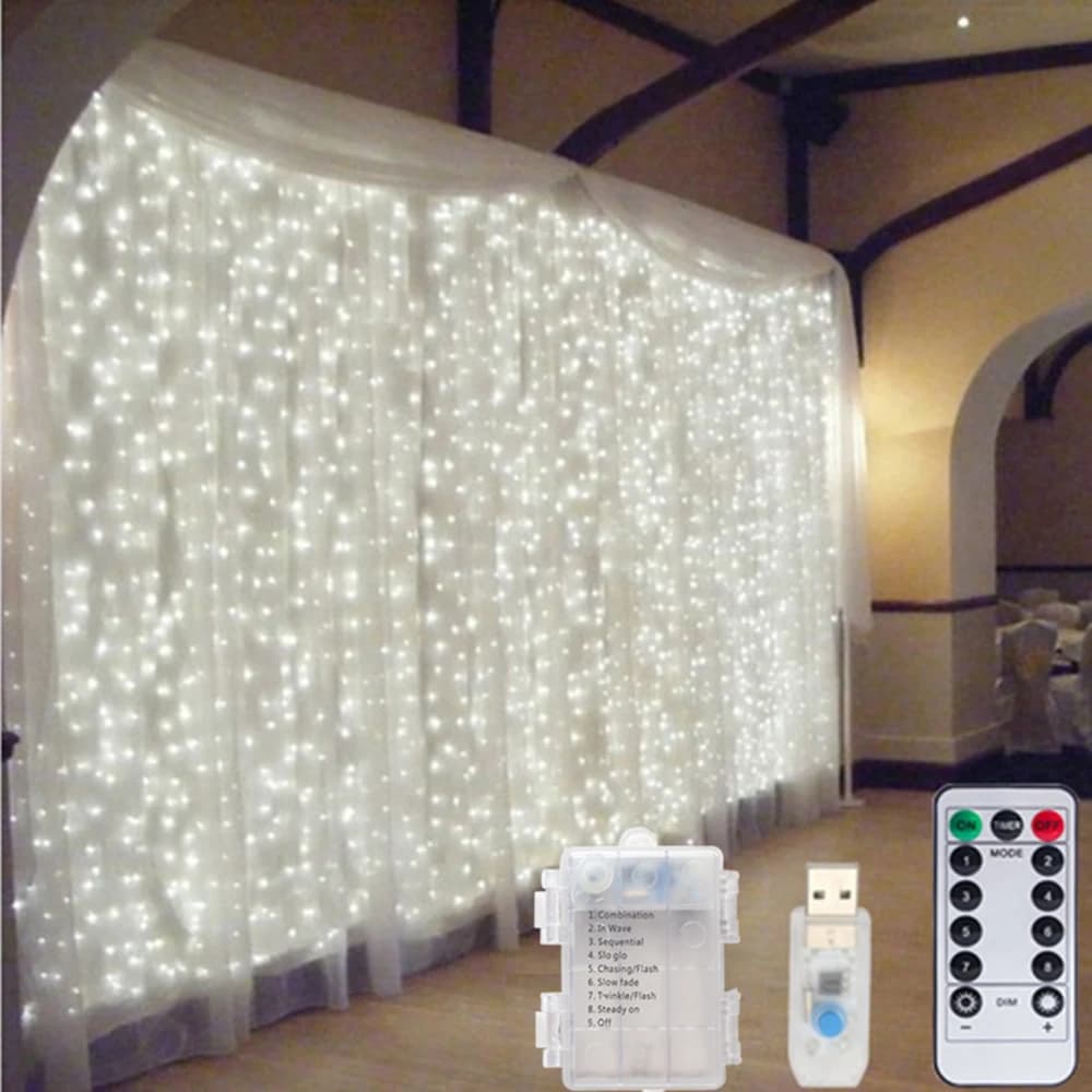 LED tenda fata luci USB alimentato a batteria luci stringa ghirlanda di natale per la festa di capodanno matrimonio campeggio decorazione della casa