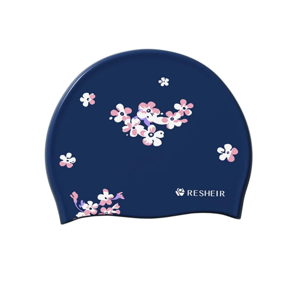High Elastic Waterproof Swimming Cap Comfortable Waterproof Silicone Swim Cap Protect Ears Silicone Printed Swimming Cap Adult