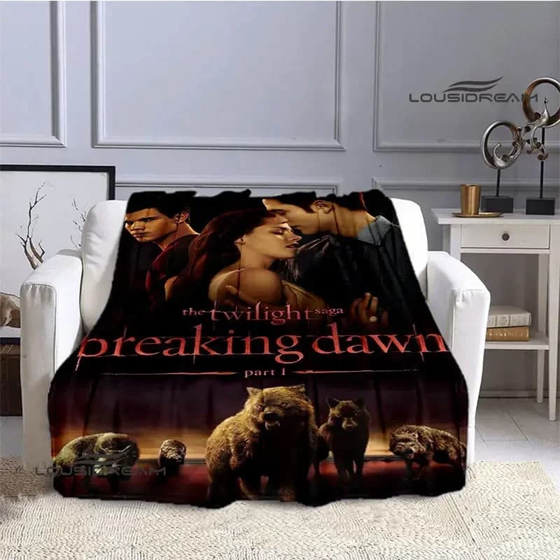 Coperta con stampa The Twilight Saga Coperta calda per bambini Framine Morbida e confortevole Regalo di compleanno per la casa da viaggio