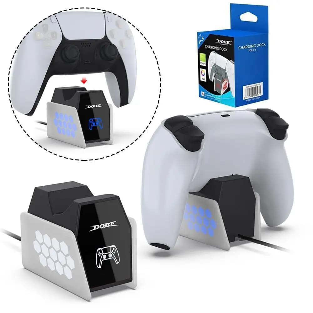 1PC Game Controller Charger for ps5 With RGB Light Wireless Controller Fast Charging Cradle Dock Station Gaming Accessories