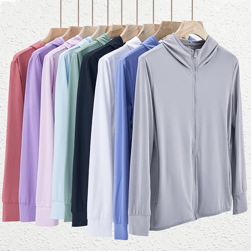Ice Silk Mesh Loose Fit Outdoor Sports Sun Protection Clothing for Men And Women Summer New Style Running Fishing Hooded Jacket