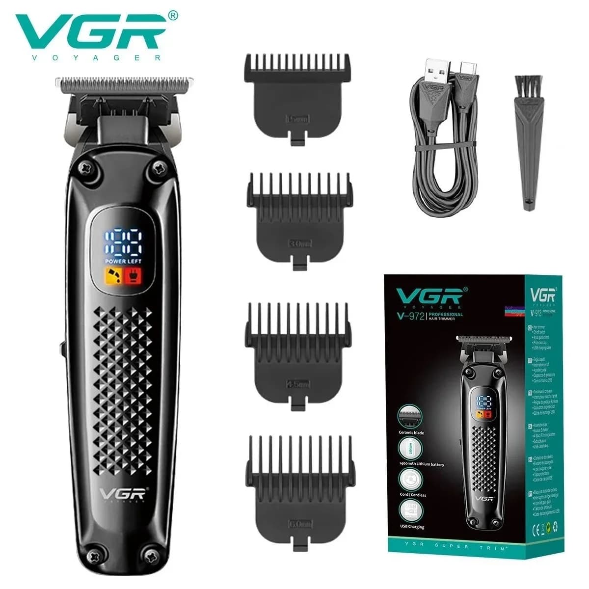 VGR Haircuts Electric Barbary Haircuts Professional Barbie Haircut Trimer for men Rechargeable V-972