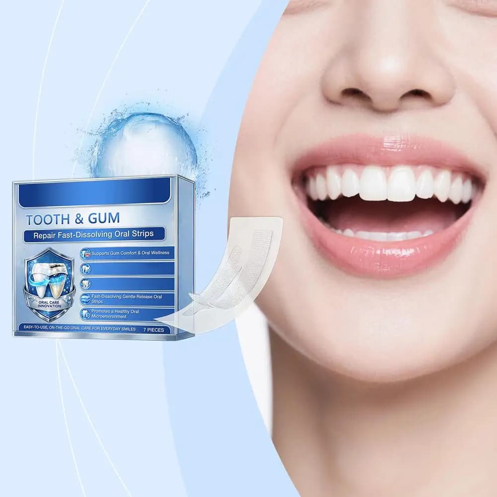 Kit sbiancante denti 7 pezzi: Strisce sbiancanti per denti, igiene orale, per protesi e faccette, gel sbiancante professionale per dentisti