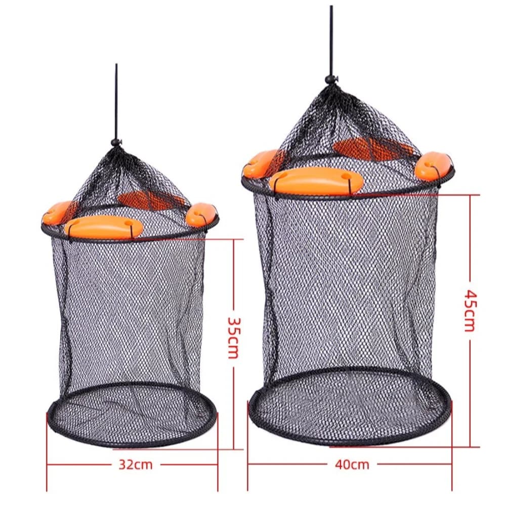 Landing Thickened Woven Floating Fishing Net Portable Mesh Storage Bag Mesh Landing Bucket Lobster Pocket Shrimping
