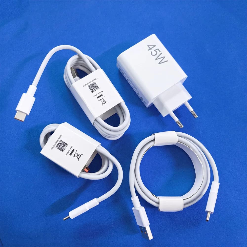 Caricatore Turbo 45W per Xiaomi, Adattatore EU per Ricarica Rapida, Compatibile con Mi 10T 11T 9 Pro POCO X3 NFC X4 GT M6 Redmi K30 K40 Note 9 10 11 14 Pro