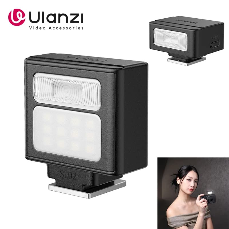 Ulanzi SL02 SL01 Mini Flash Speedlite Luce Flash per fotocamera 6500K per Canon Fuji Sony Nikon Panasonic DSLR Video Vlog Fotografia