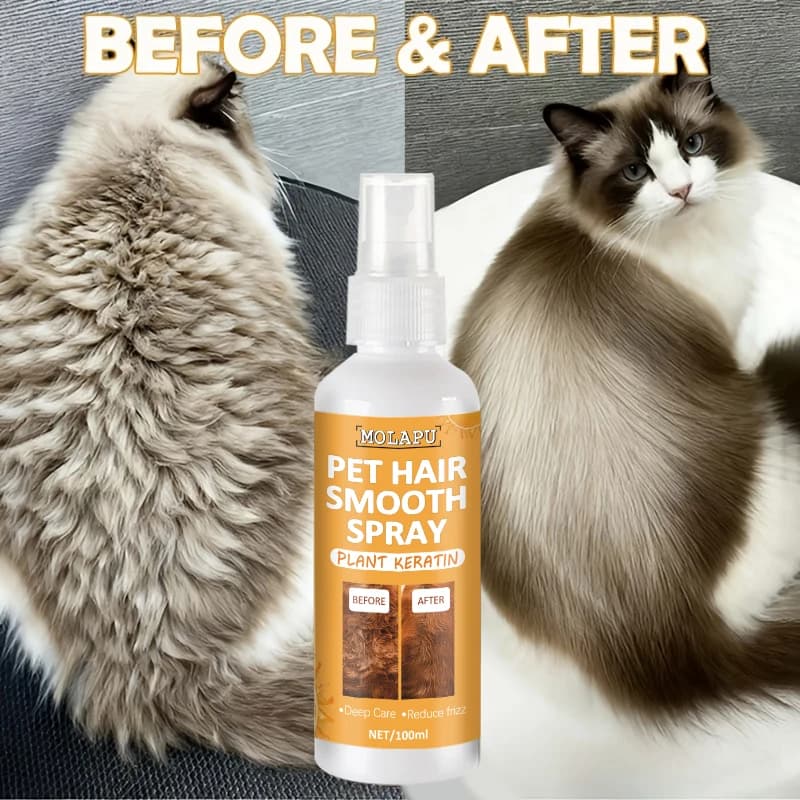 Spray per Animali Domestici 10-in-1 Senza Risciacquo - Lascia il Pelo Morbido, Luminoso e Senza Nodi - Aiuta a Ridurre l'Effetto Crespo, Rimpolpa l'Umidità e Semplifica la Toelettatura Quotidiana - Texture Leggera, Non Unta, Adatta sia per Gatti che per Cani