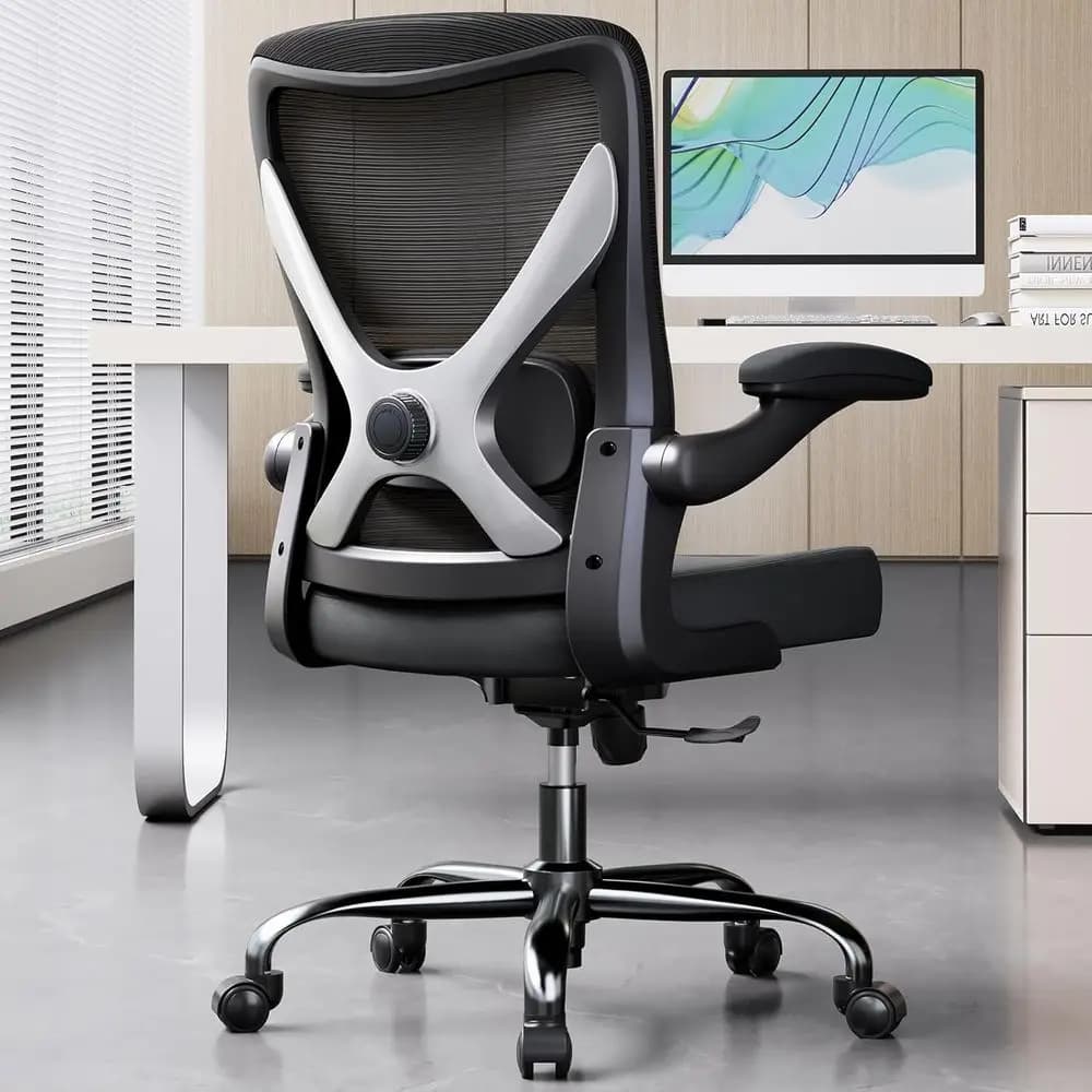 Sedia da Ufficio Ergonomica con Schienale Alto in Rete e Supporto Lombare Regolabile per un Utilizzo Confortevole a Lungo Termine
