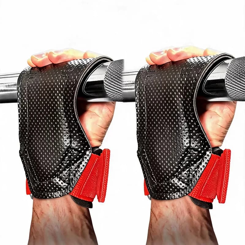 PU Gym Gloves Grips For Pull up and Weight Lifting,Deadlift and Powerlifting Gloves,Fitness Thick and Durable Palm Guard
