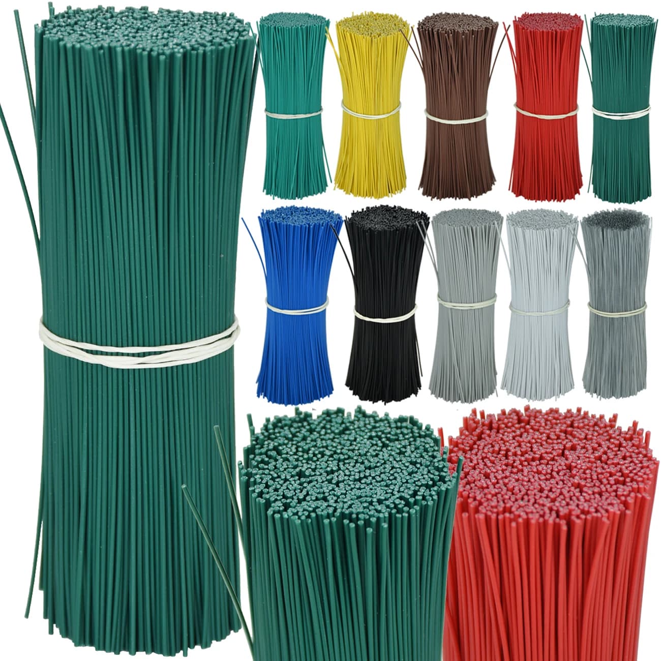 100PCS Giardinaggio REDONDO Fascette Multifunzione Riutilizzabile Rivestito Filo di Ferro Torsione Fascetta per Piante da Fiore Arrampicata Viti Fix Stringhe