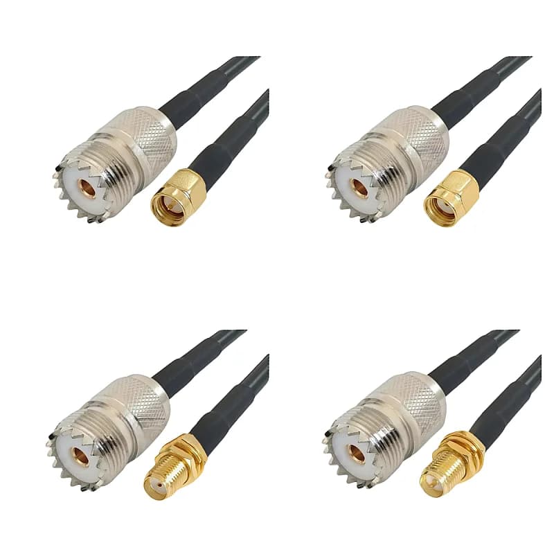 Cavo RG58 SO239 PL259 Jack femmina UHF a spina maschio SMA e jack femmina Antenna WiFi Cavi jumper coassiali RF da 50 Ohm