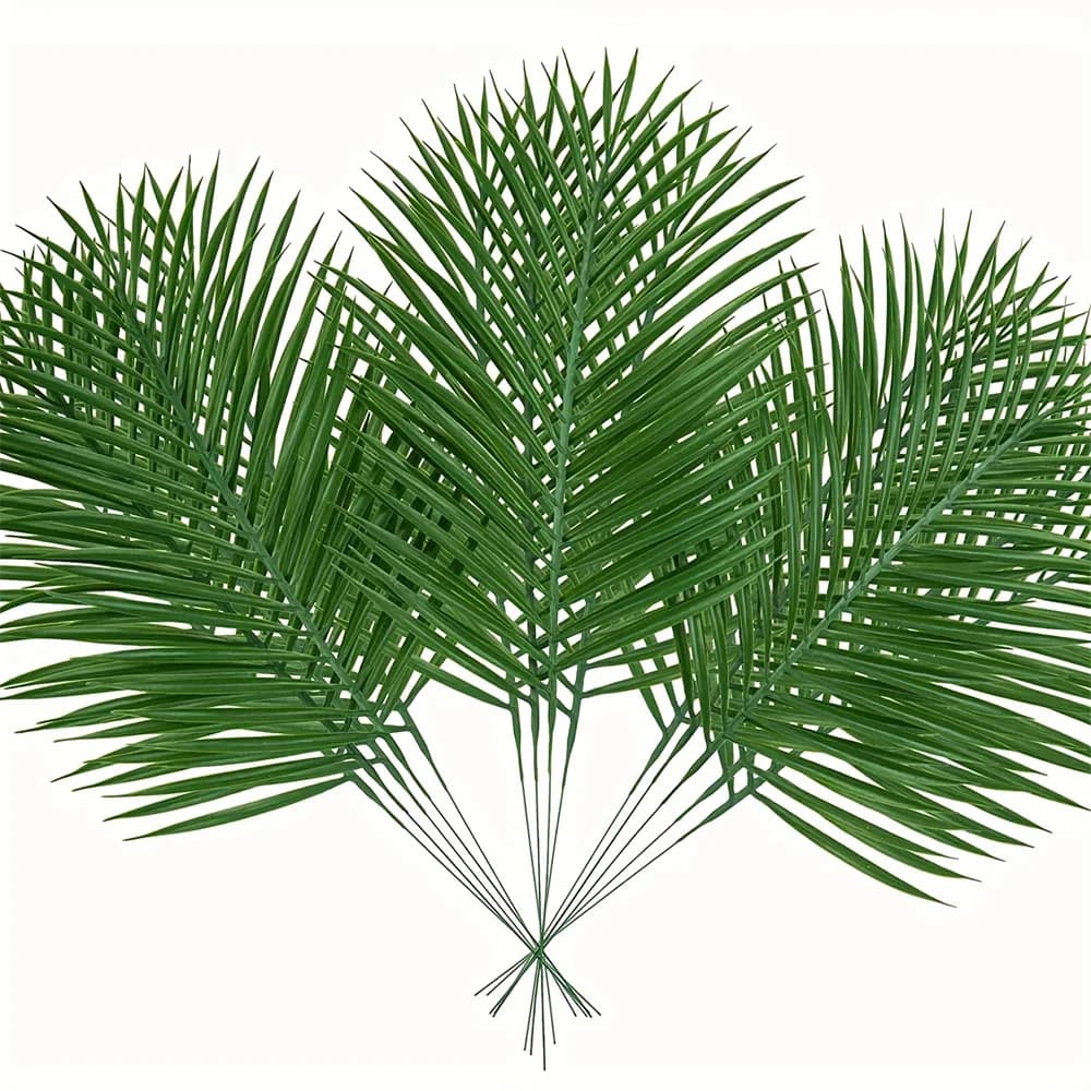 12/60pc 40cm Artificial Plant Palm leaves Tropical Summer Decoration Hawaiian Jungle Wedding Party Garden Decoration Artificial Plan