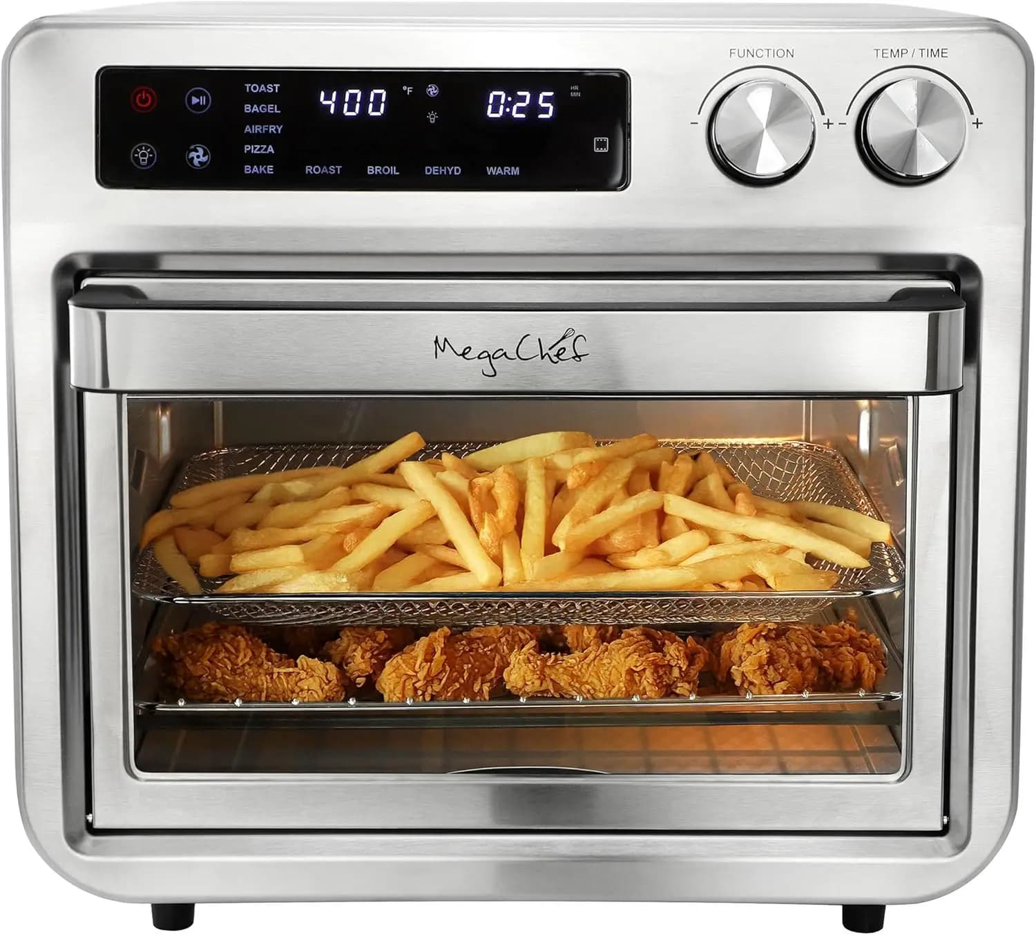 Digital Electric 25-Quart Multi-Function Air Fryer Countertop Oven with Broil, Bake, and Toast Functions