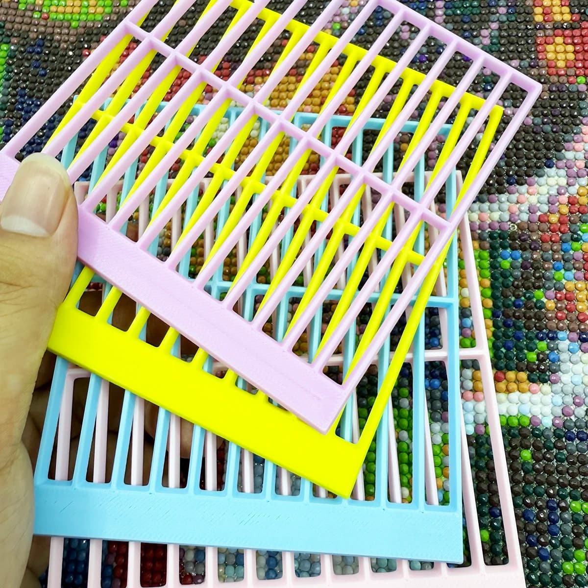 1 set of square rulers for Diamond Art, diamond alignment tool, DIY tool to draw with diamonds