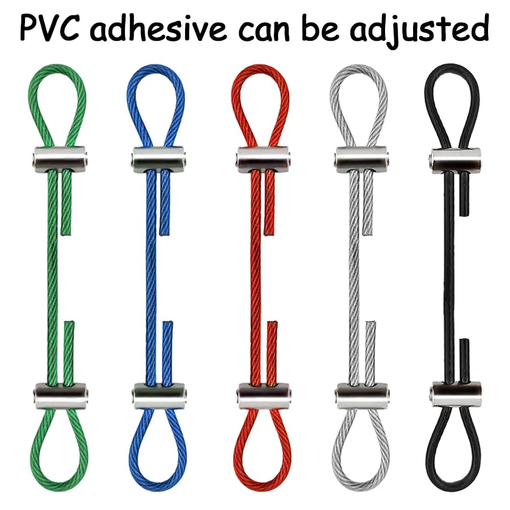 4PCS PVC 304 Stainless Steel Wire Rope Fastening Kit Adjustable Fixing Suspension 2mm 3mm Frame for Hanging Photo Vase Camera