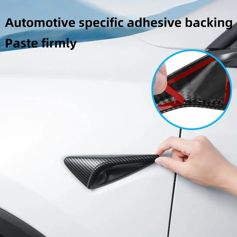 For Tesla Model 3 Highland / Model Y Juniper 2026, ABS Carbon Fiber Pattern Side Turn‑Signal Camera Trim Cover Protector