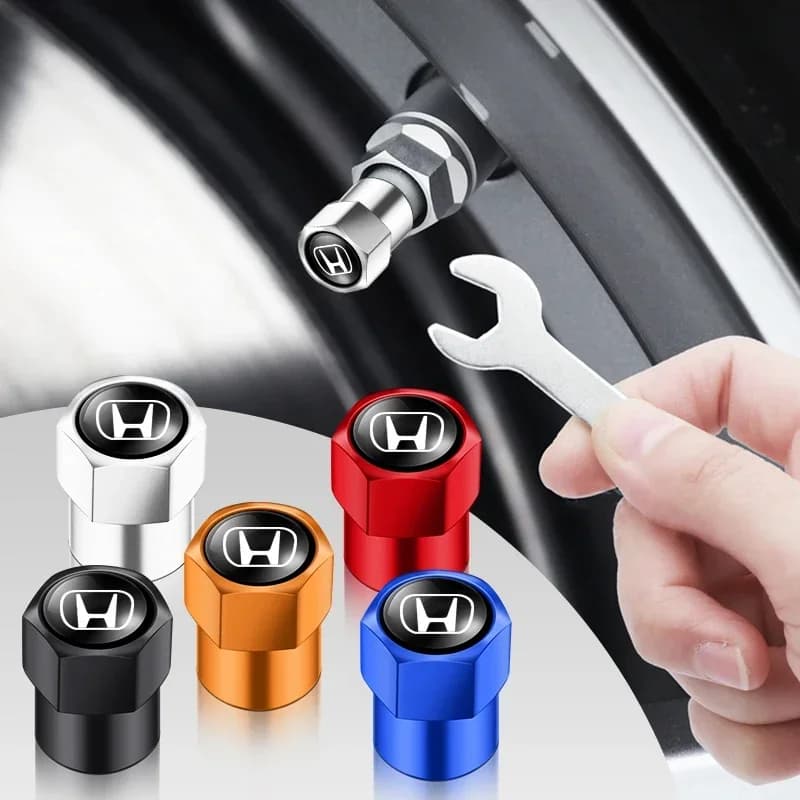 4 pezzi di tappi per valvole pneumatici auto, coperture per steli ruote per Honda Civic, Fit, Jazz, Accord, CRV, HRV, City, Odyssey, Passport, Pilot, Vezel