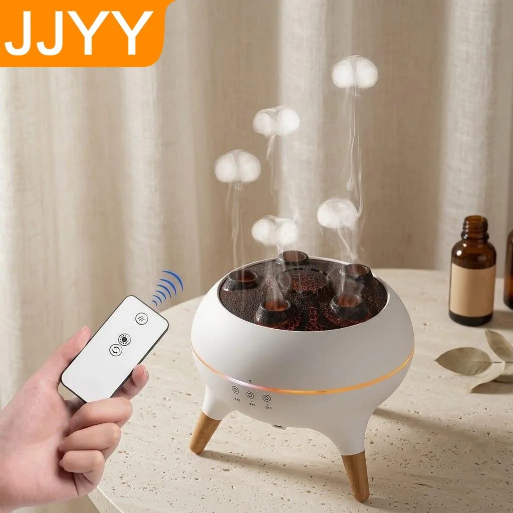 Diffusore di Aromi Ultra Silenzioso con Umidificatore, 7 Luci Colorate, Spegnimento Automatico, Ideale per Fragranza e Arredamento Domestico