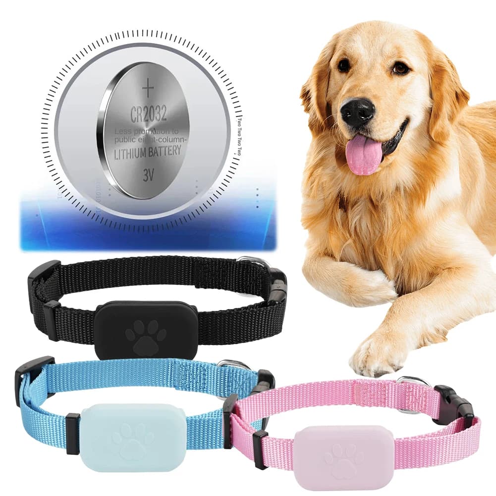 Localizzatore GPS per Animali Domestici con Collare Regolabile, Tracker Intelligente per Cani e Gatti