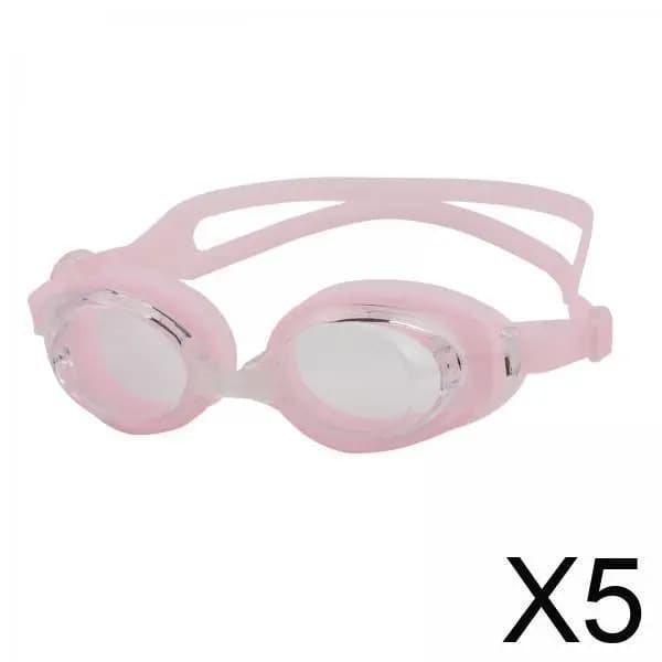 5 swimming glasses Eye protection Clear view Pool glasses for water Pink swim glasses