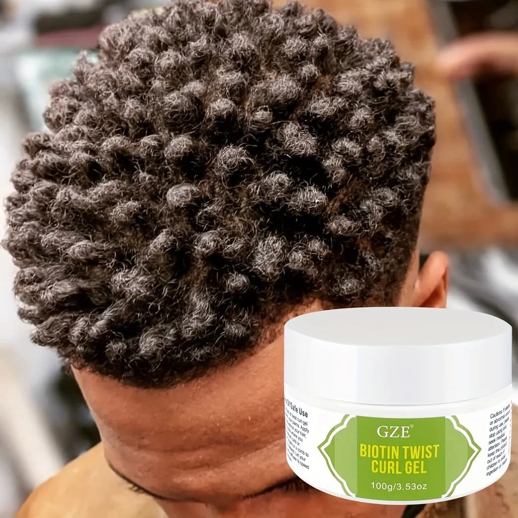 GZE Biotin Twist Curl Gel Hair Growth - Moisturizing gel for styling with biotin for stronger and healthier hair - Defines curls