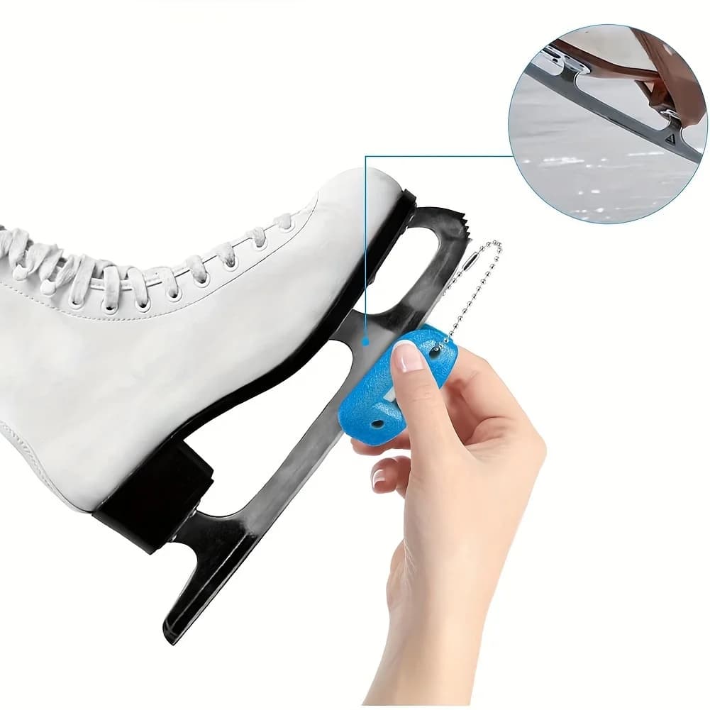 Affilatore per Pattini da Ghiaccio in Arenaria a Doppia Faccia, Strumento Portatile per Affilare le Lame delle Scarpe da Hockey su Ghiaccio, Accessori per Affilatura