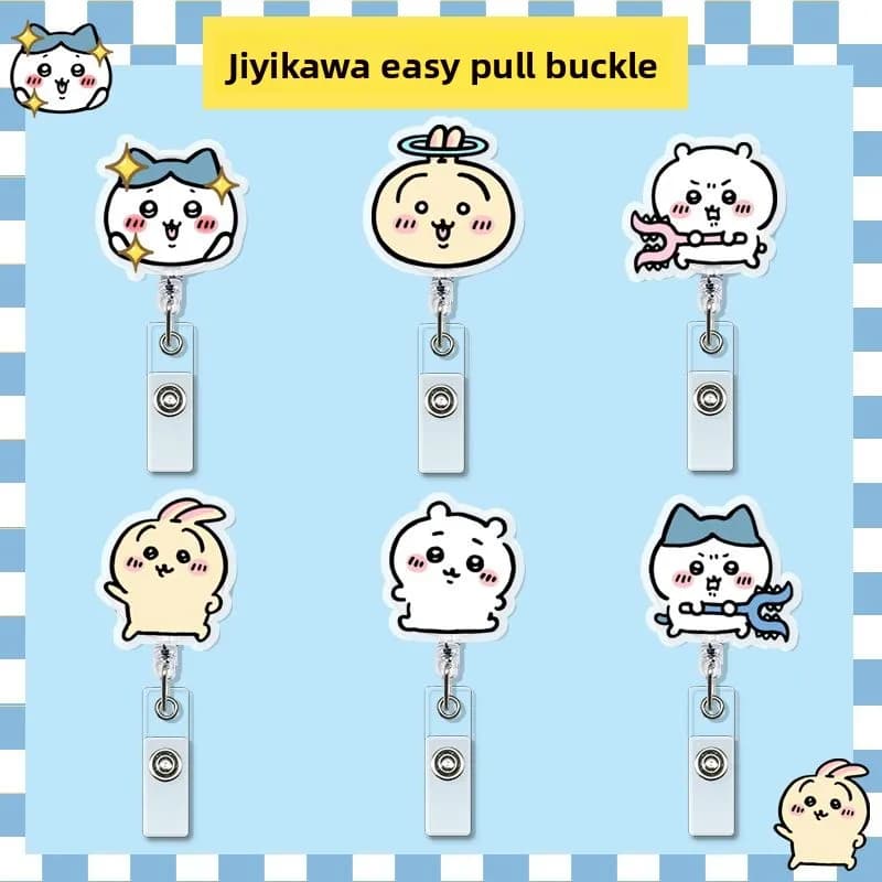 Porta Badge Retrattile Jhikawas, Clip Porta Tessera Kawaii, Cordino per Infermieri, Dottori, Studenti, Accessorio Carino per Carte d'Identità e Permessi di Lavoro, Regalo