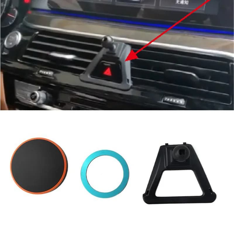 1Set ABS For 2017-2023 BMW 5 Series 525i 530i G30 Special Car Phone Holder Fixed Bracket Stand Mobile Magnetic Attraction