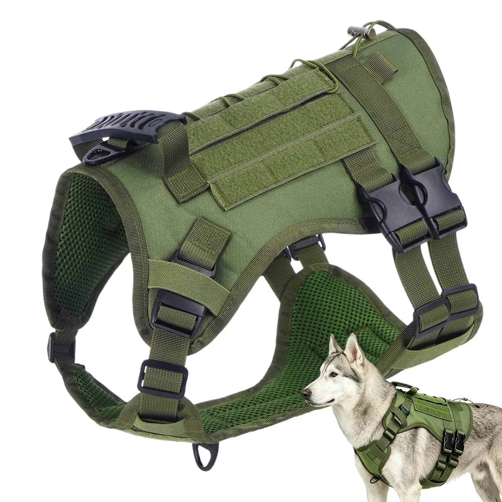 Dog Training Vest With Handle No Pull Heavy Duty Dog Walking Harness Service Vest For Small Medium Large Breed Outdoor Hiking