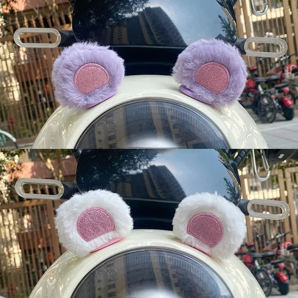 2 Pieces Soft Plush Bearing Eyes Decoration for Auto Helmet Moto, Wall decal for Integral Helmet from Motocross, Offroad, Electric Bike